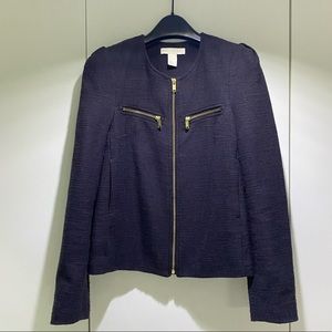 Navy modern blazer jacket top size 2